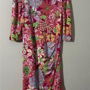 Lilly Pulitzer Vibrant Floral Long Sleeve Dress